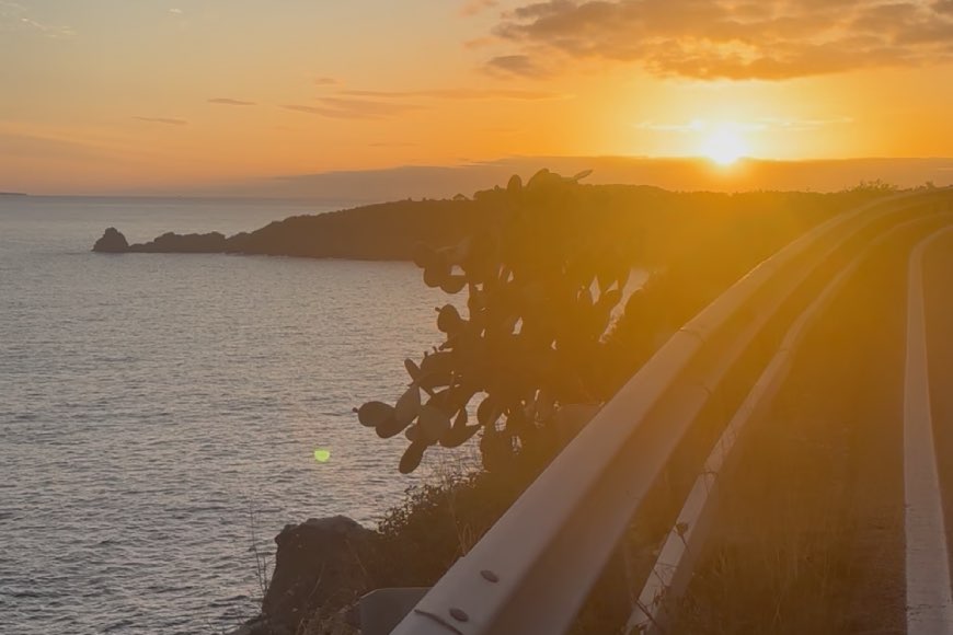 Allenamento al tramonto
